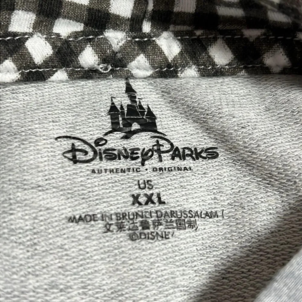 DISNEY PARKS Minnie Mouse zip hoodie. Great with gingham accents. XXL - Picture 3 of 8